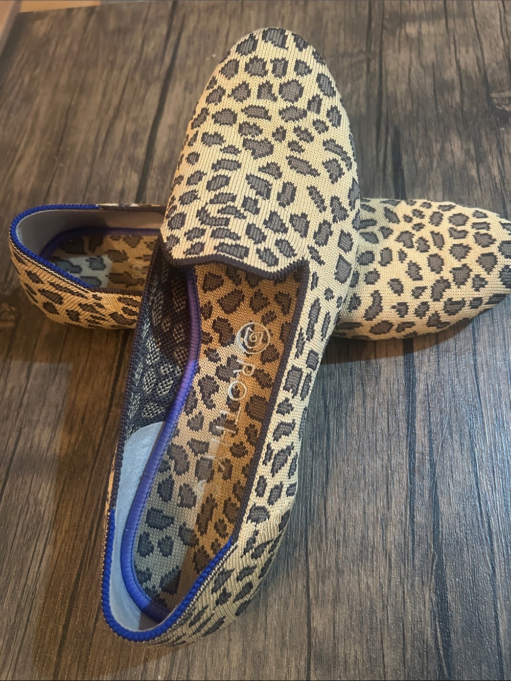 Rothy's Leopard Print Slip-On Daily Loafers - Size 9